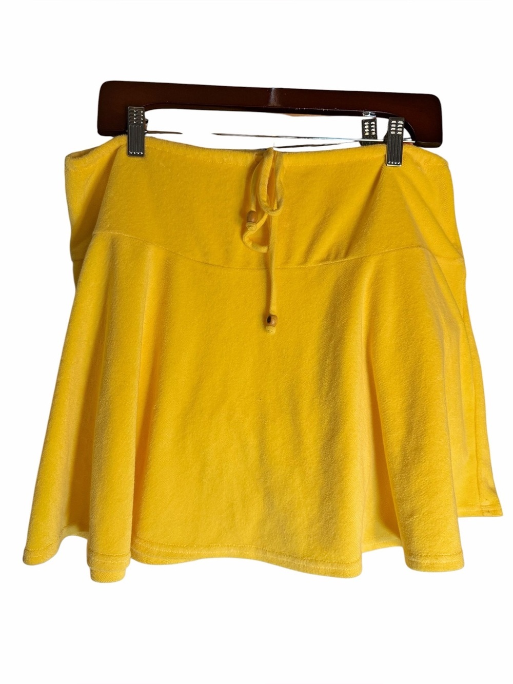 Talbots Y2K Vintage Terry Cloth Skater Skirt with Drawstring Waist